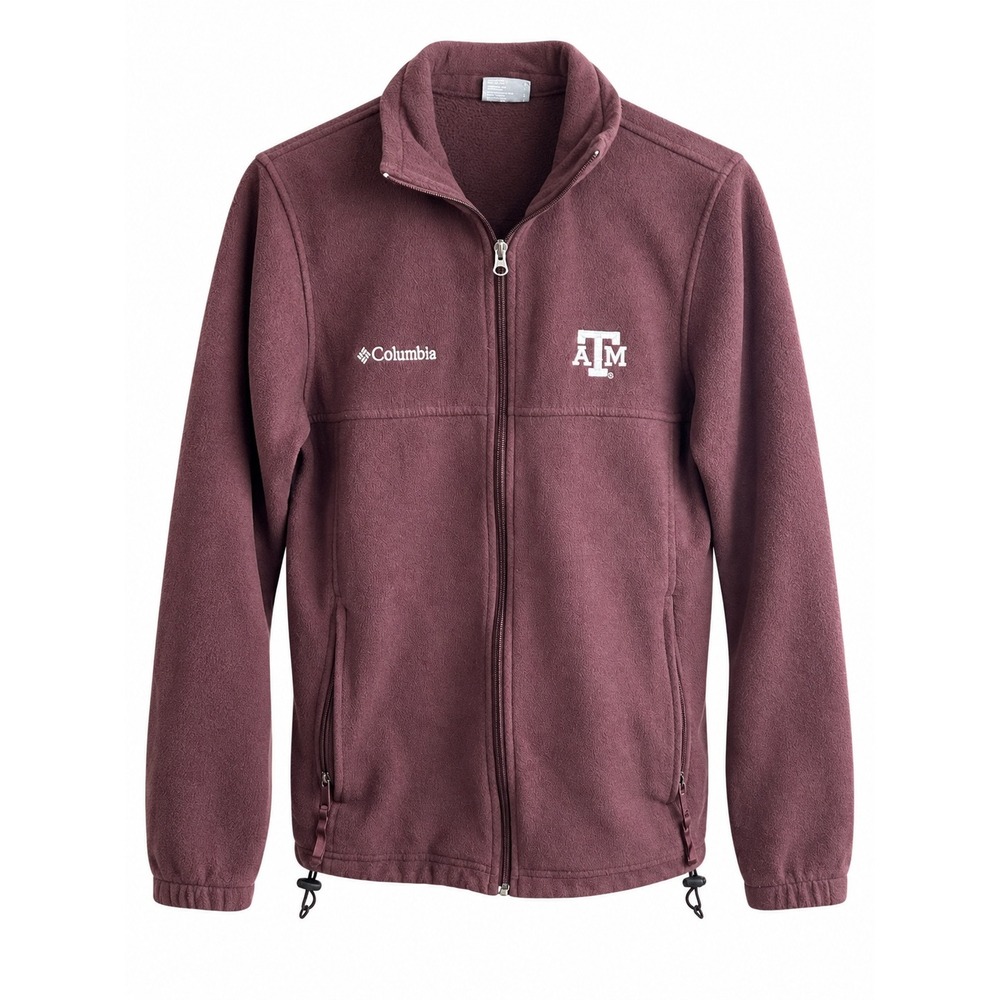 Columbia Texas A&M Aggies Women's Fleece Jacket Size Small Maroon Full Zip